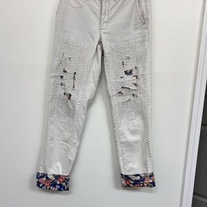 Anthropologie Floral Accent Women's Cropped Jeans